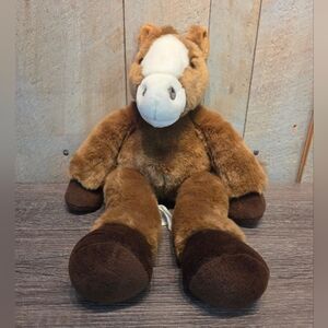 Vintage Build A Bear Horse Brown 1997 18" Weighted Bean Bag Feet Floppy Retired